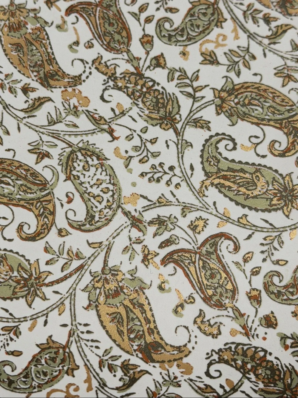 Vintage pottery barn kalamkari Indian print small plate NWOT paisley